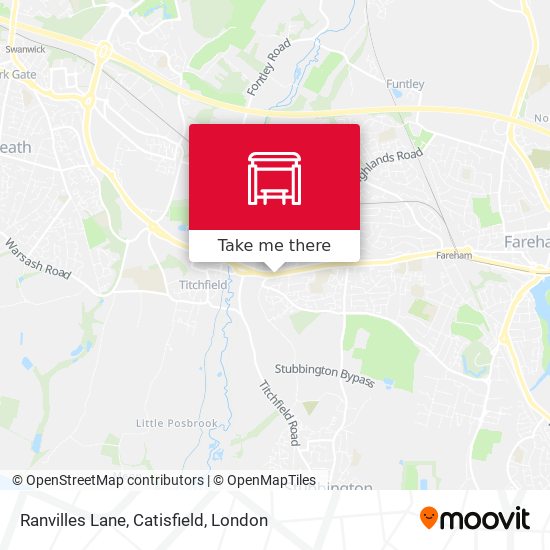 Ranvilles Lane, Catisfield map