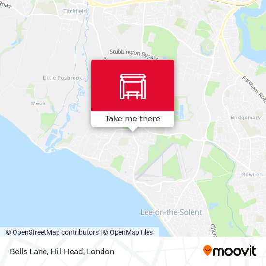 Bells Lane, Hill Head map