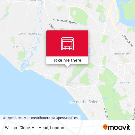 William Close, Hill Head map