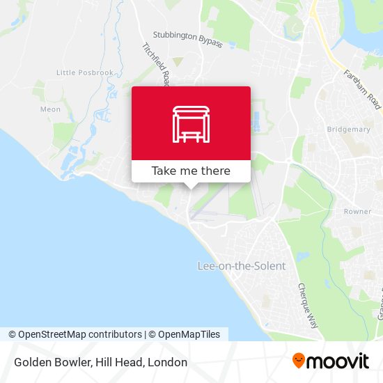 Golden Bowler, Hill Head map