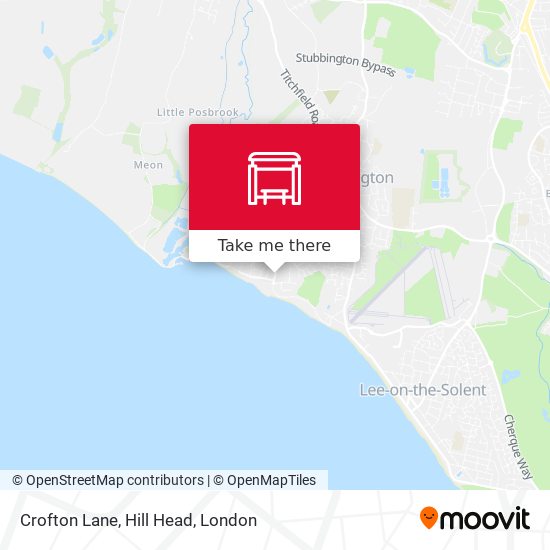 Crofton Lane, Hill Head map
