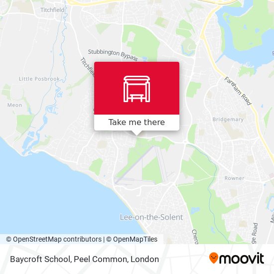 Baycroft School, Peel Common map