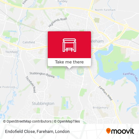 Endofield Close, Fareham map