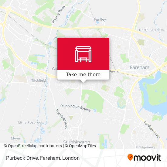 Purbeck Drive, Fareham map