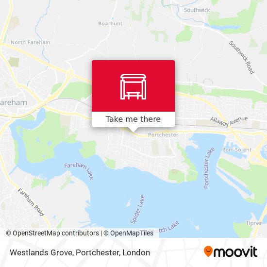 Westlands Grove, Portchester map