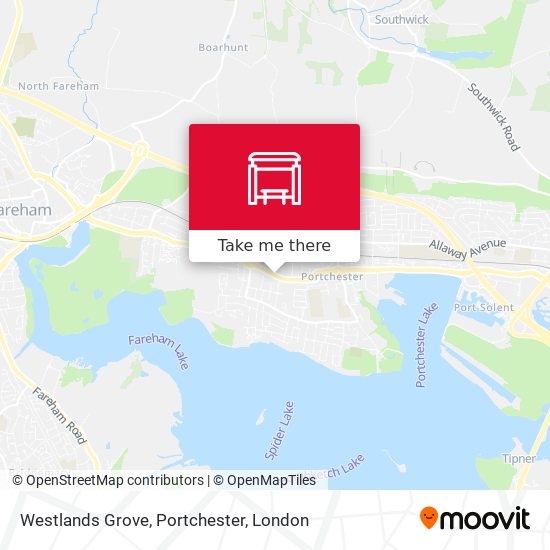 Westlands Grove, Portchester map