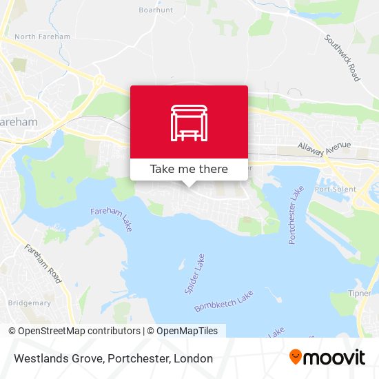 Westlands Grove, Portchester map