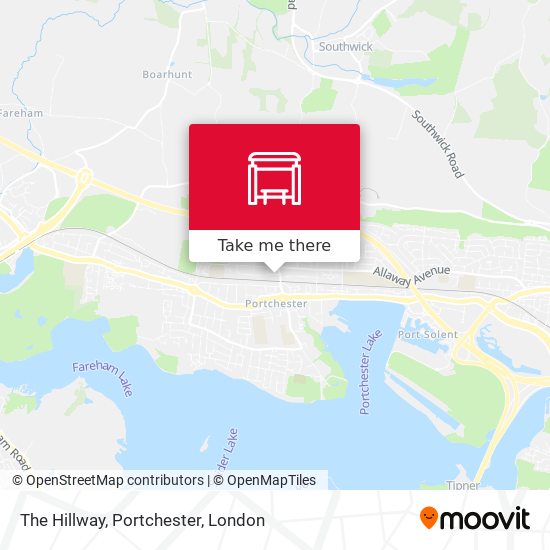 The Hillway, Portchester map
