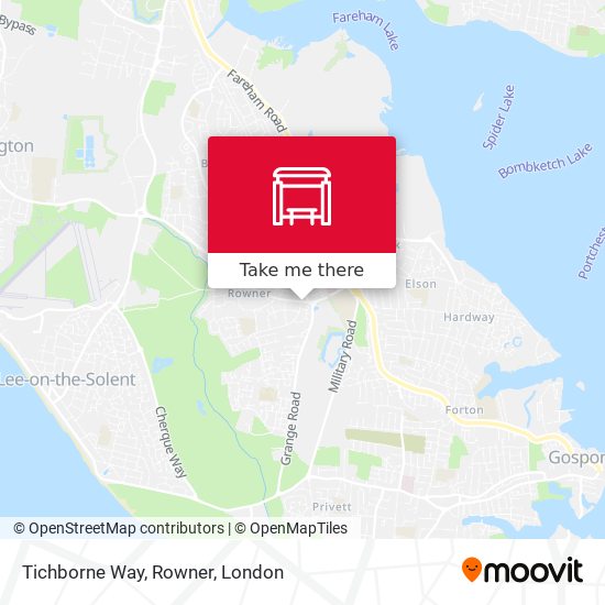 Tichborne Way, Rowner map