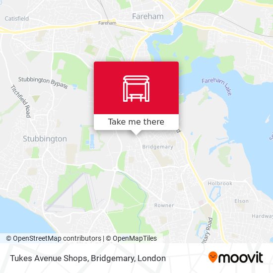 Tukes Avenue Shops, Bridgemary map