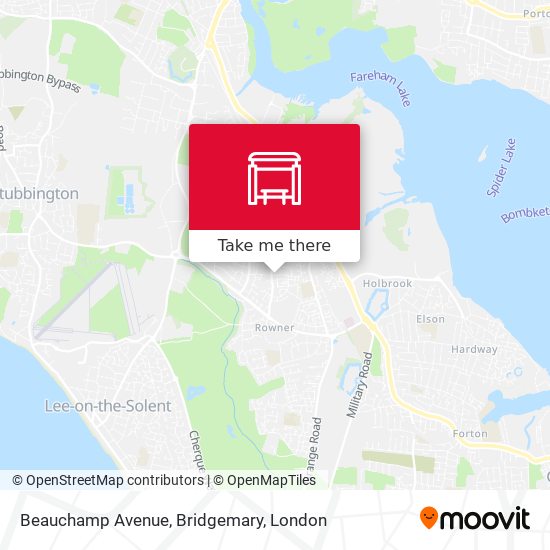 Beauchamp Avenue, Bridgemary map