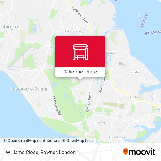 Williams Close, Rowner map