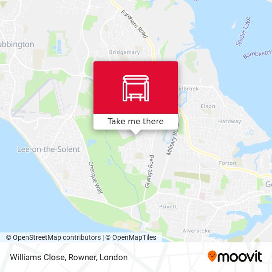 Williams Close, Rowner map
