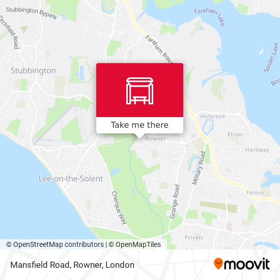 Mansfield Road, Rowner map