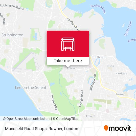 Mansfield Road Shops, Rowner map
