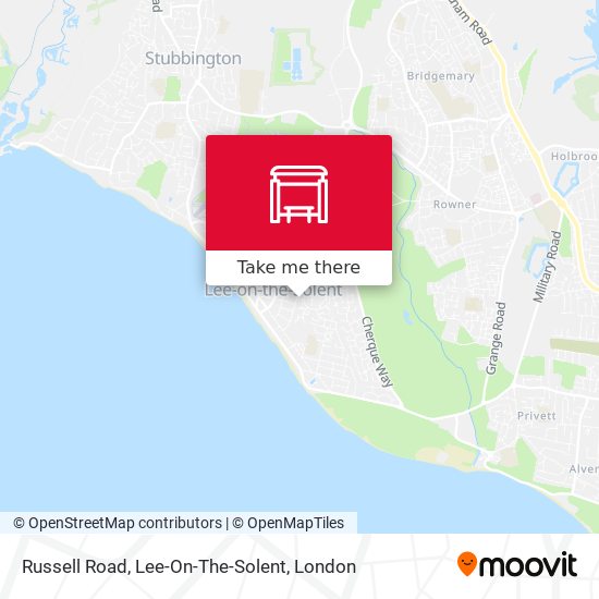 Russell Road, Lee-On-The-Solent map