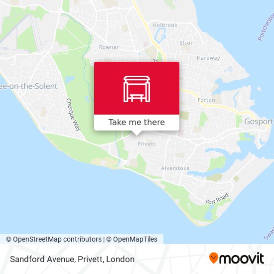 Sandford Avenue, Privett map