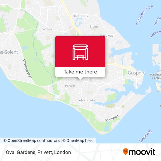 Oval Gardens, Privett map