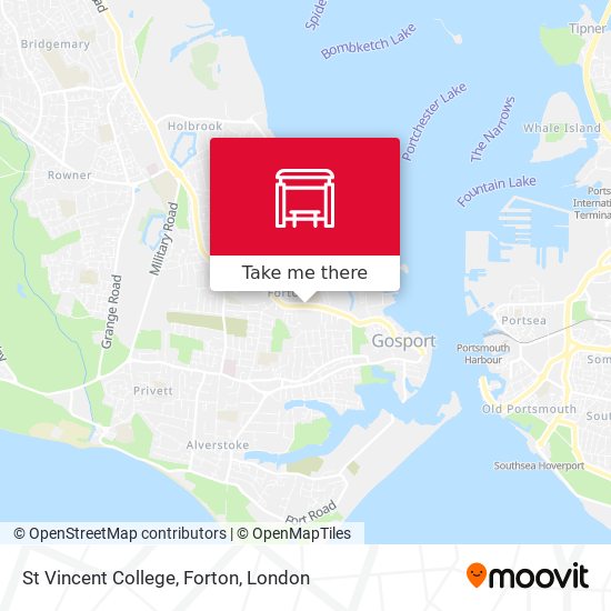 St Vincent College, Forton map