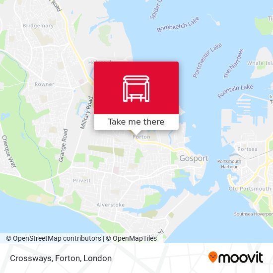 Crossways, Forton map