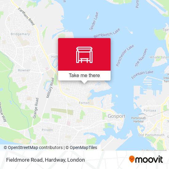 Fieldmore Road, Hardway map
