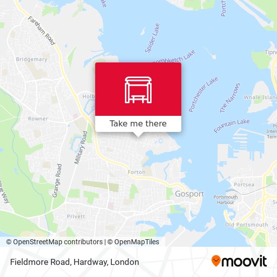 Fieldmore Road, Hardway map