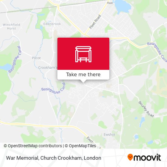 War Memorial, Church Crookham map
