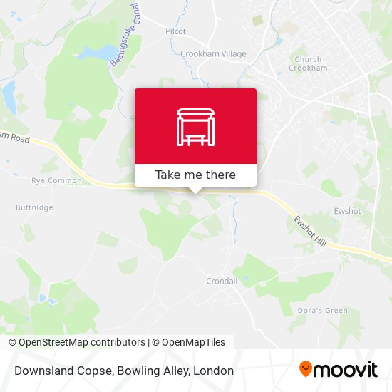 Downsland Copse, Bowling Alley map