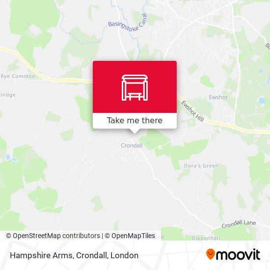 Hampshire Arms, Crondall map