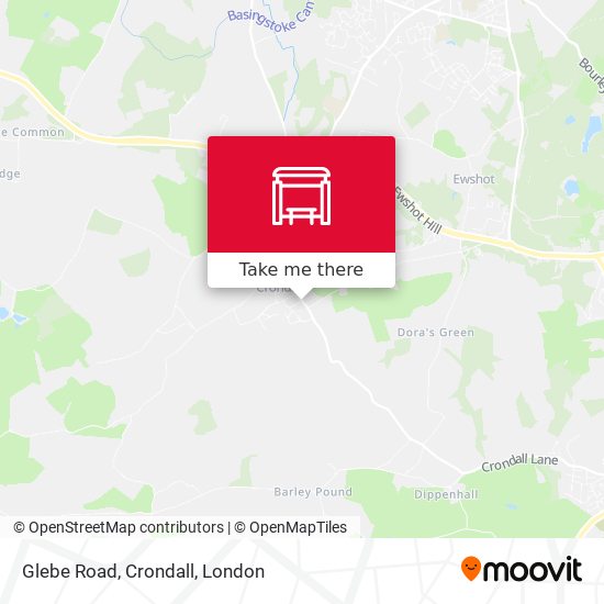 Glebe Road, Crondall map