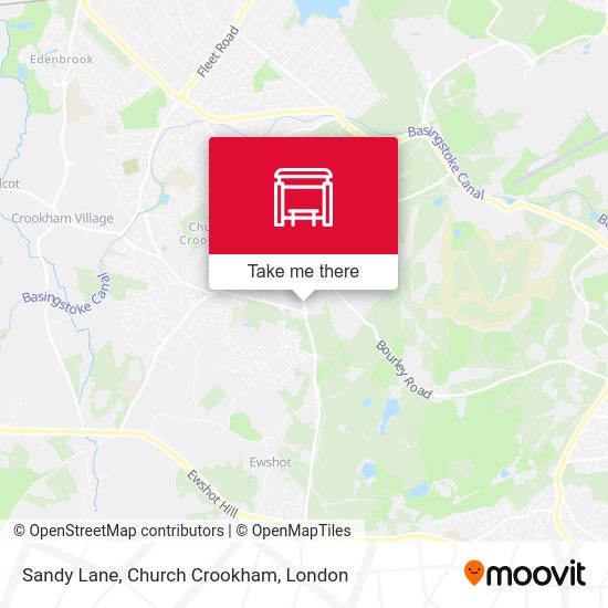 Sandy Lane, Church Crookham map