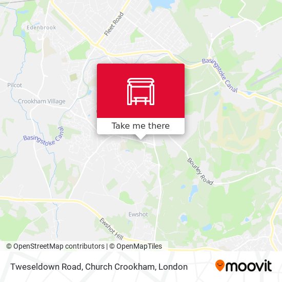 Tweseldown Road, Church Crookham map