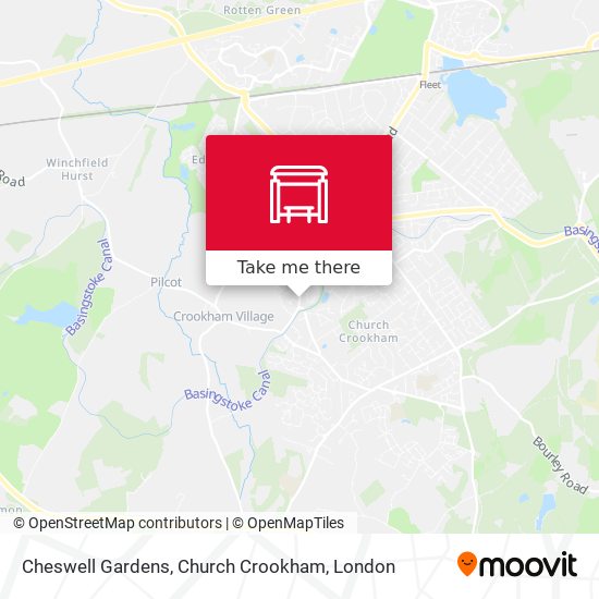 Cheswell Gardens, Church Crookham map
