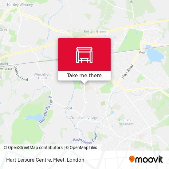 Hart Leisure Centre, Fleet map