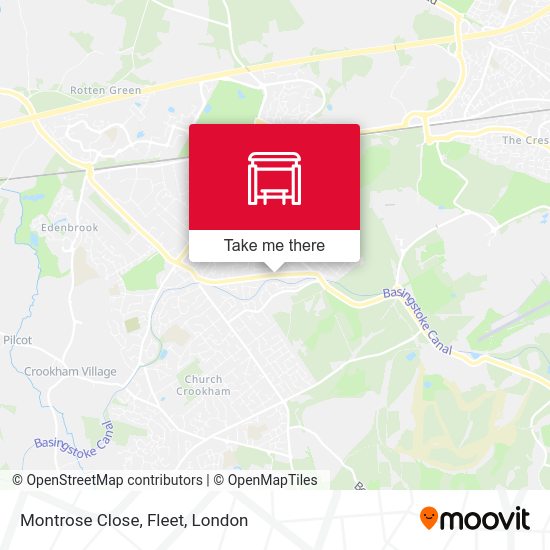 Montrose Close, Fleet map