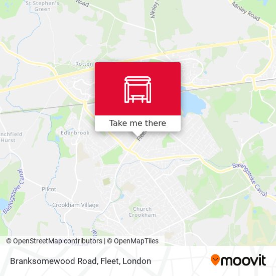 Branksomewood Road, Fleet map