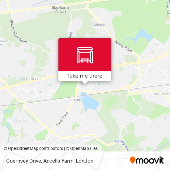 Guernsey Drive, Ancells Farm map