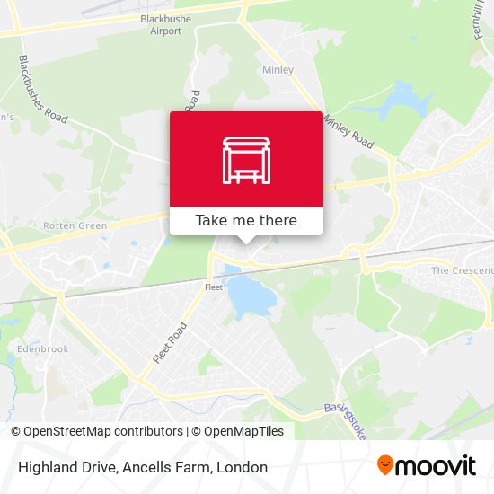 Highland Drive, Ancells Farm map