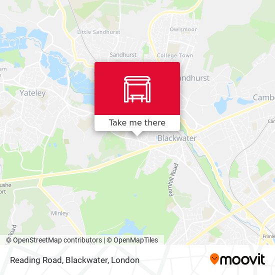 Reading Road, Blackwater map