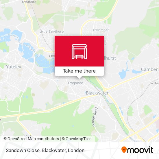 Sandown Close, Blackwater map