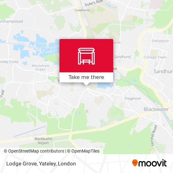 Lodge Grove, Yateley map