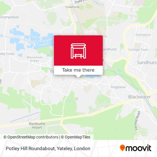 Potley Hill Roundabout, Yateley map