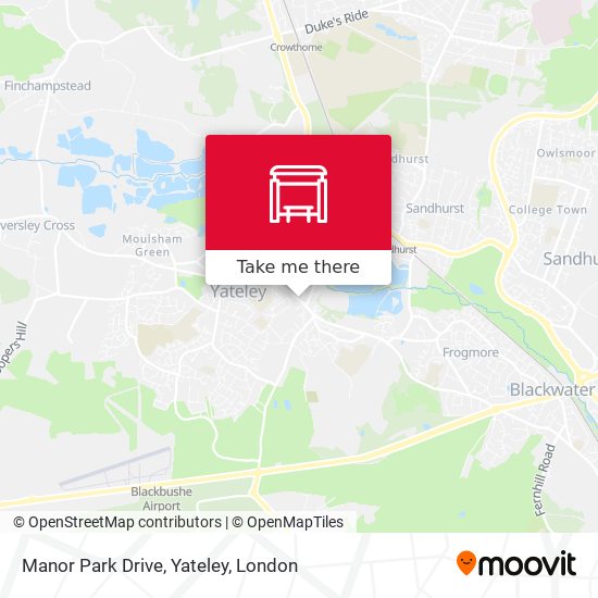 Manor Park Drive, Yateley map