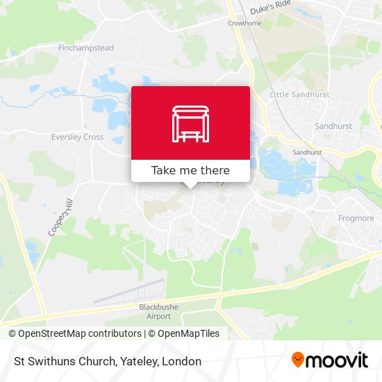 St Swithuns Church, Yateley map