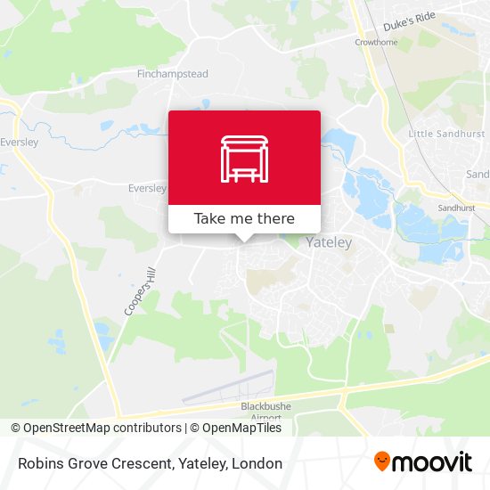 Robins Grove Crescent, Yateley map