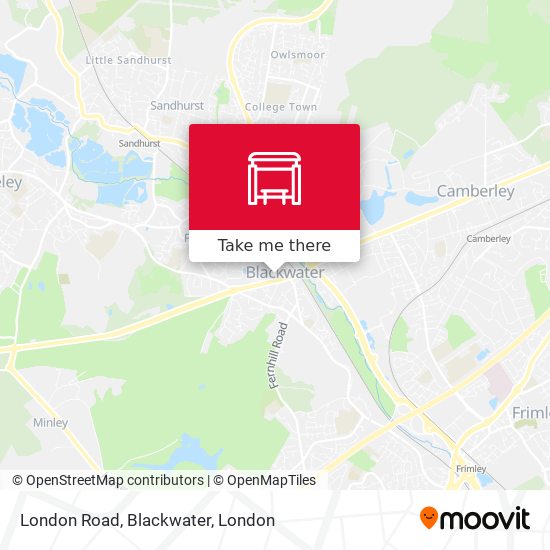 London Road, Blackwater map