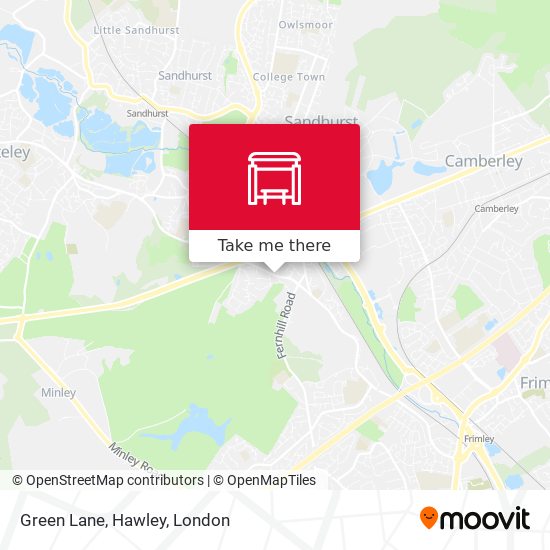 Green Lane, Hawley map