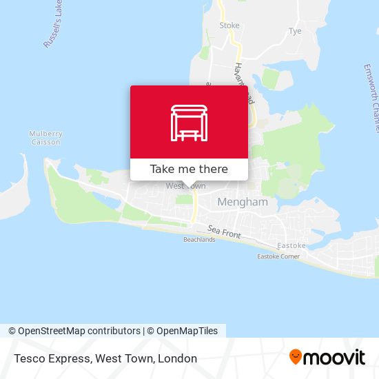 Tesco Express, West Town map