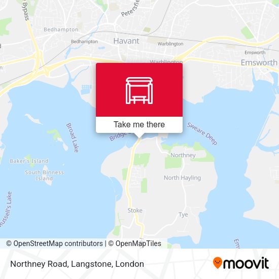 Northney Road, Langstone map
