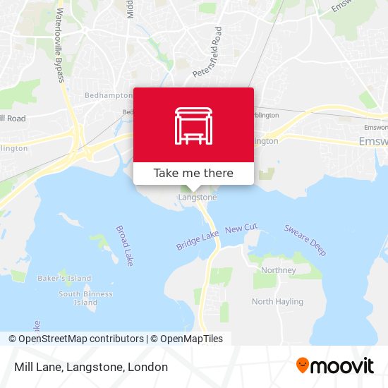 Mill Lane, Langstone map